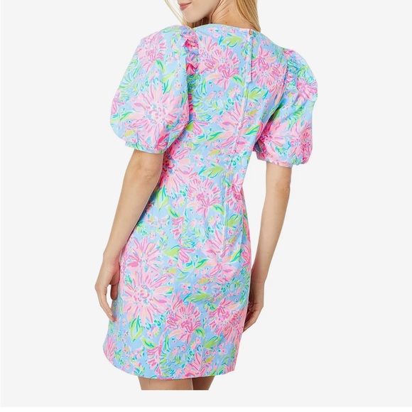 Lilly Pulitzer Shift Dress w/ Short Puff Sleeves Size 2 - Picture 2 of 6